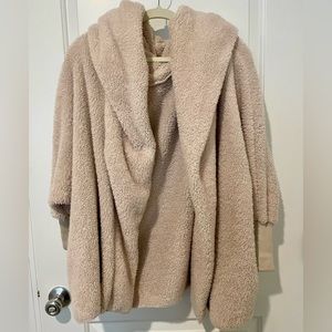 Furry Sherpa Nordstrom cream cardigan